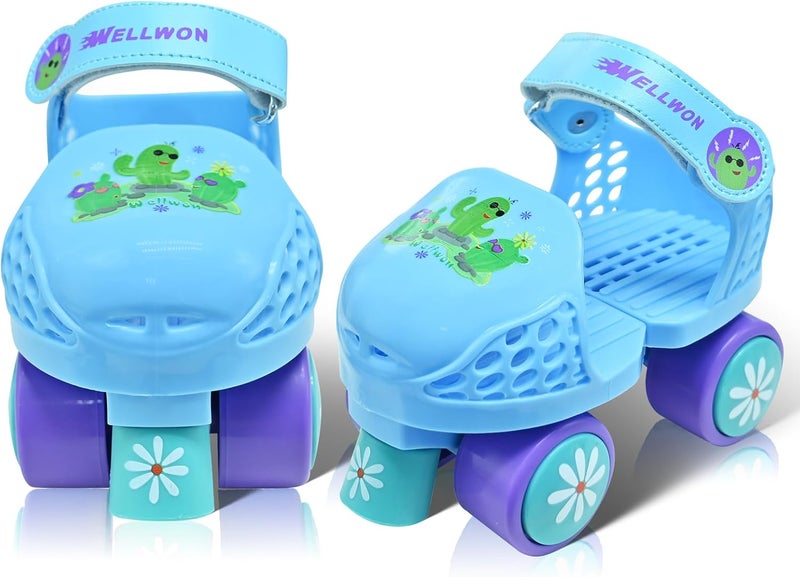 WELLWON Kids Roller Skate for Girls Boys Ages 2-5 Years Old, Adjustable Toddler Rollerskates, Children Beginner Roller Skate - Image 1